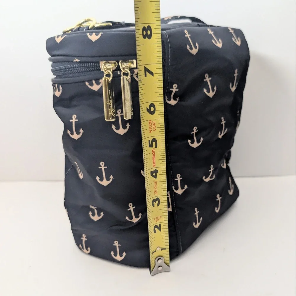 Ju-Ju-Be Fuel Cell Insulated Lunch Bottle Bag Admiral Nautical Anchor Navy Gold